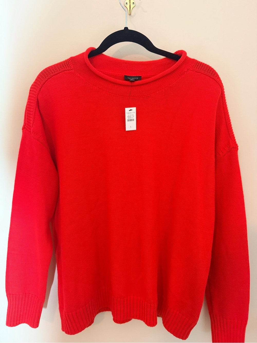 NWT Talbots Women’s Crewneck Sweater in Bright Red